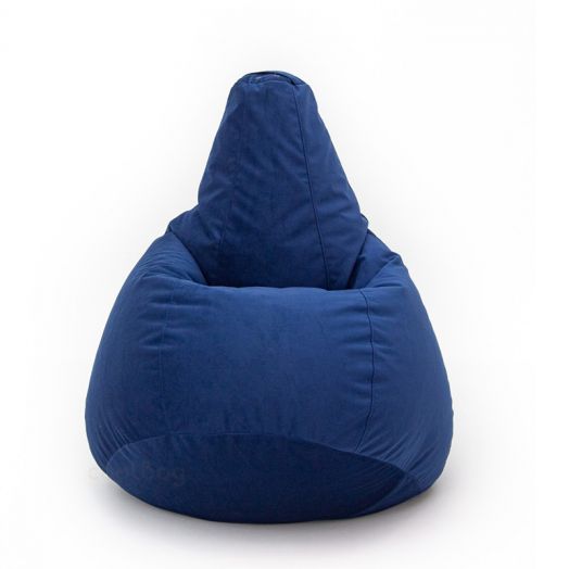 Кресло груша ВЕЛЮТТО из мебельного микровелюра (темно-синий)