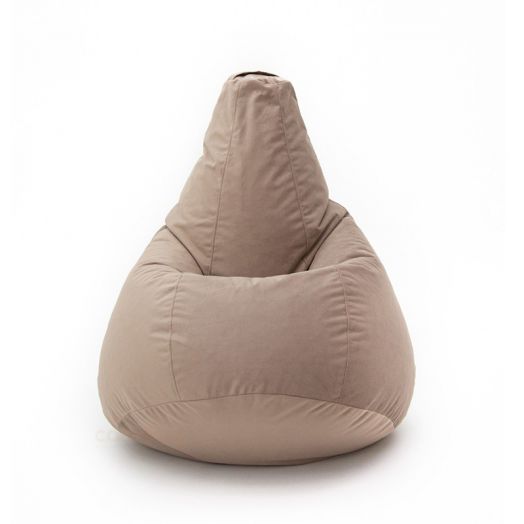 Кресло груша ВЕЛЮТТО из мебельного микровелюра (Бежевый)