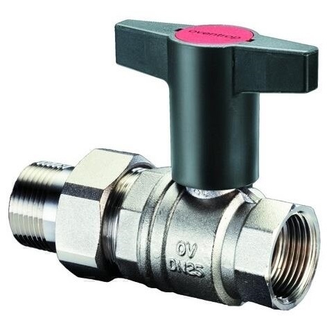 Oventrop Optibal 3/4" НГ кран шаровой с американкой и пластмассовым маховиком (1075706)