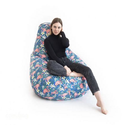 Кресло-мешок (груша) ФЛАМИНГО из велюра