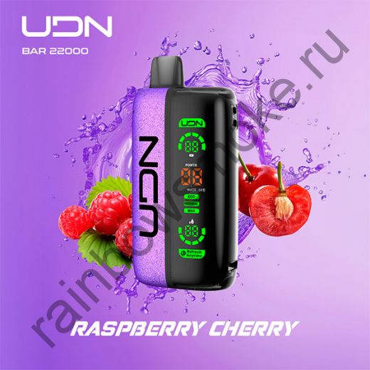 Электронная сигарета UDN BAR 22000 - Raspberry Cherry  (Малина Вишня)