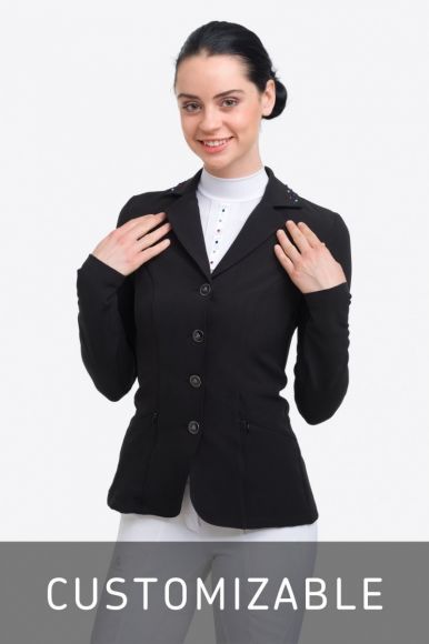 Редингот для выступлений Custom crystallized. Cavalliera. Черный