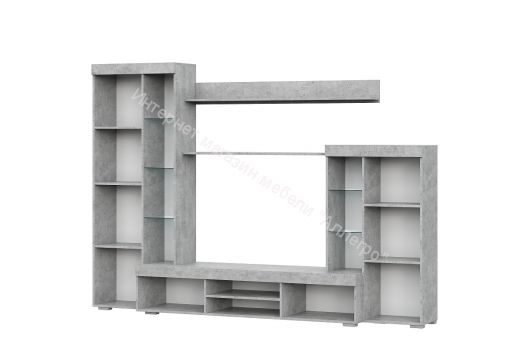 Гостиная МГС 5 Цемент светлый/Белый