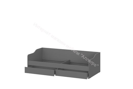 Кровать КР 2 (универсальная) Денвер Графит Серый