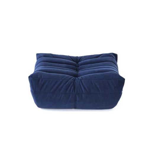 Бескаркасный пуф ФРАНЦУЗ  из микровелюра (Синий)