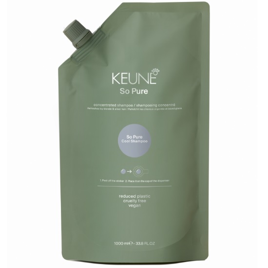 Keune So Pure Шампунь Освежающий Корректирующий Блонд цвет | Cool Shampoo Refill 1000 мл