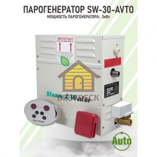 Парогенератор для хаммама Steam & Water AVTO - 30(3 кВт)