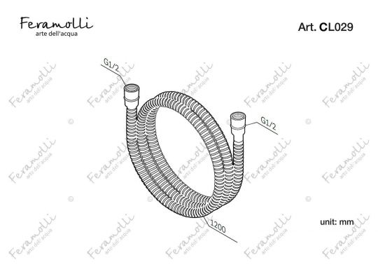 Шланг для душа Feramolli CL029 (1200мм.), хром ФОТО