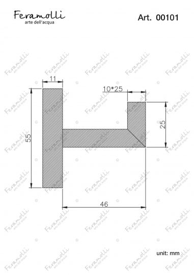 Крючок Feramolli CL101, хром ФОТО