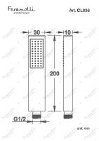 Ручной душ Feramolli CL036, хром схема 2