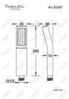 Ручной душ Feramolli CL037, хром схема 2