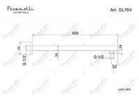 Настенный кронштейн Feramolli GL764, золото схема 2