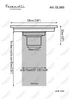 Трап для душа 10x10cm Feramolli GL065, золото схема 2