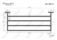 Держатель для полотенец Feramolli GL111, золото схема 2