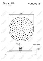 Верхний душ Feramolli CL770-10 (250мм.), хром схема 2