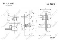 Гигиенический душ Feramolli CL215, хром схема 2