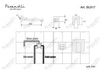 Смеситель для раковины встраиваемый Feramolli BL617, черный схема 2
