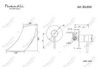 Смеситель для раковины встраиваемый Feramolli CL650, хром схема 2