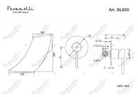 Смеситель для раковины встраиваемый Feramolli BL650, черный схема 2