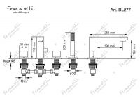 Смеситель на борт ванны Feramolli BL277, черный схема 2