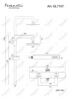 Душевая система с термостатом Feramolli GL7157-10, золото схема 2