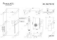 Душевая система Feramolli GL710-12 (30см.), золото схема 2