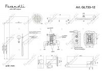 Душевая система Feramolli 3in1 GL733-12 (30см.), золото схема 8