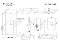 Душевая система Feramolli GL711-12 (30см.), золото схема 2