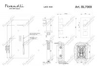 Душевая система с термостатом Feramolli BL7069, черный схема 2