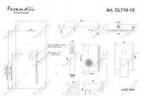 Душевая система Feramolli CL710-12 (30см.), хром схема 2