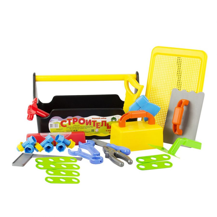 Игровой набор «Строитель» №4 в ящике 32пр.