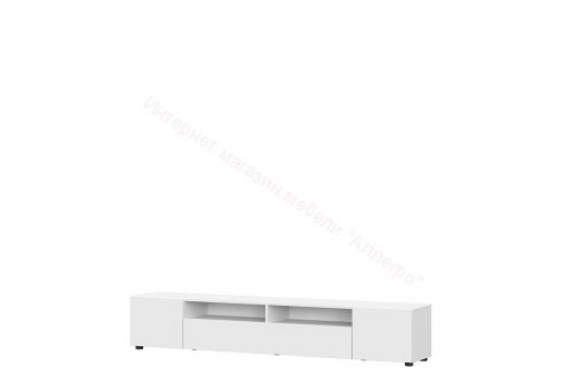 Тумба для телевидеоаппаратуры Токио Белый текстурный