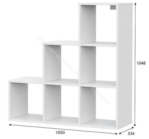 Стеллаж (лесенка) Токио Белый текстурный