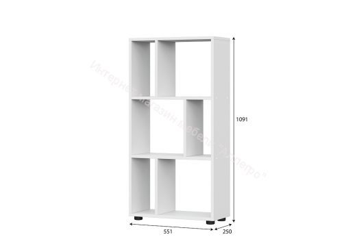 Стеллаж Токио Белый текстурный