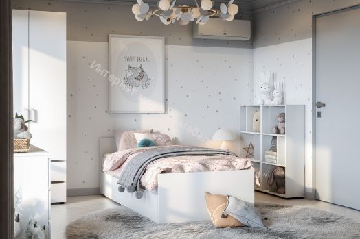 Стеллаж Токио Белый текстурный