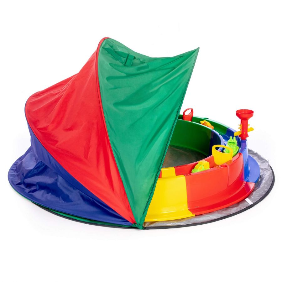 Песочница "Кольцо" Ø1360 мм с набором + Игровая палатка