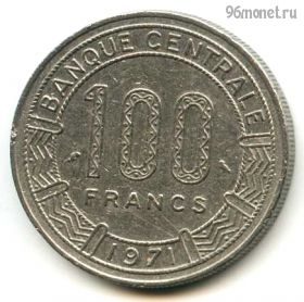 Конго 100 франков 1971