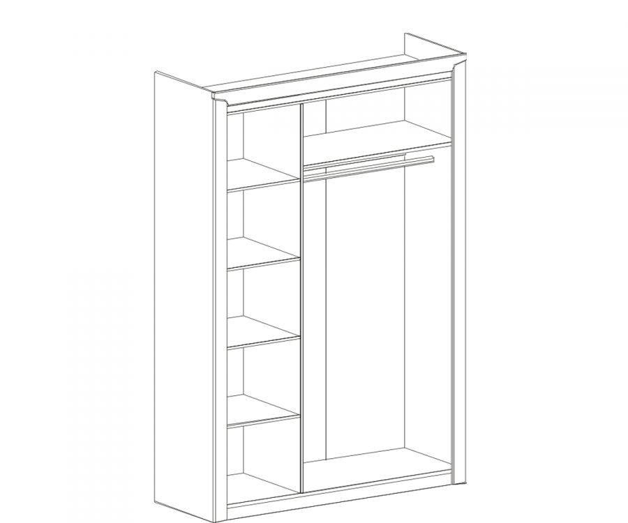 Соренто спальня шкаф с раздвижными дверями (3 дв)