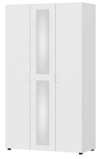 Шкаф трехстворчатый Токио с зеркалом Белый текстурный