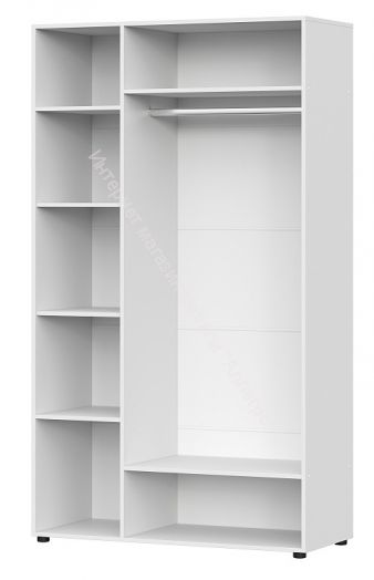 Шкаф трехстворчатый Токио с зеркалом Белый текстурный