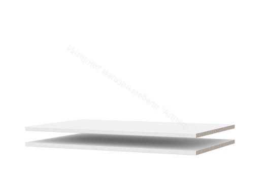 Полки для Шкафа двухстворчатого с двумя ящиками Токио Белый текстурный