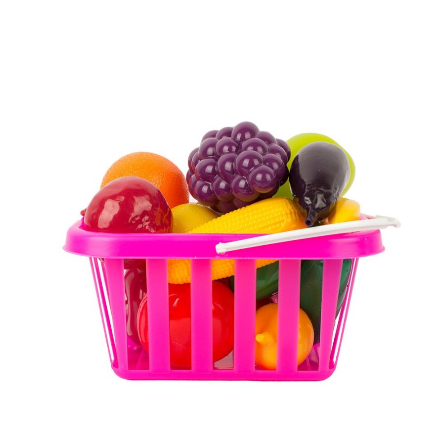 Игровой набор «Фрукты и овощи» в корзине 17пр.