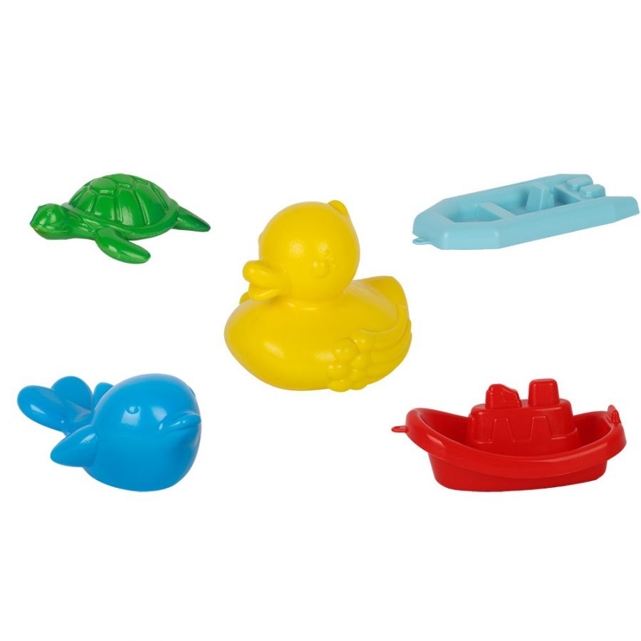 Набор для купания 5пр. (дельфин, черепаха, уточка, кораблик, лодочка)