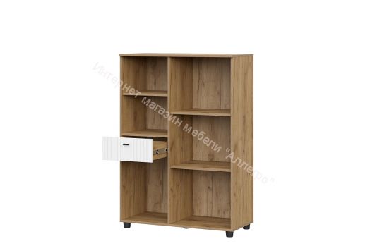 Тумба многофункциональная Милан Дуб Золотой/Белый Матовый