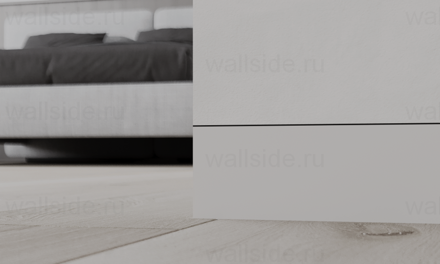 Скрытый плинтус Ликорн С-02.2.1 со вставкой 80 мм