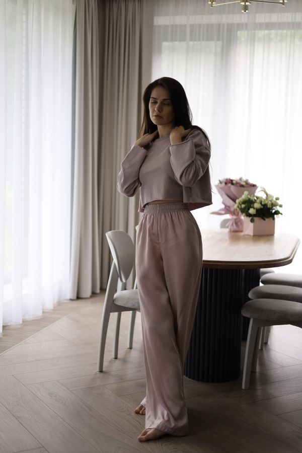 Кофта укороченная туман