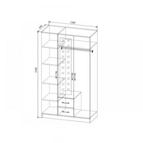 СШК 1200.1  Шкаф 3-х створчатый  Софи