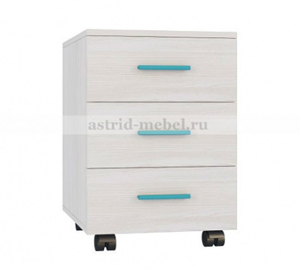 Кровать-чердак (без матраца) Анкор Белый (UV-печать "Елочки") Детская Каприз-1