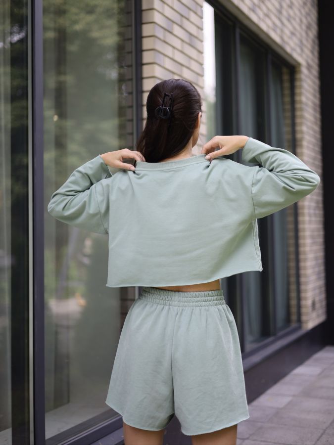 Кофта укороченная полынь