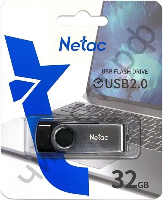 флэш-карта Netac 32GB U505  чёрный/серебро